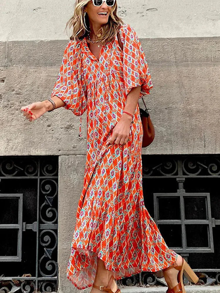 Fashion Print Boho Dress - Your New Summer Essential!