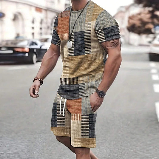 Fashionable Men's Retro Beachswear Set