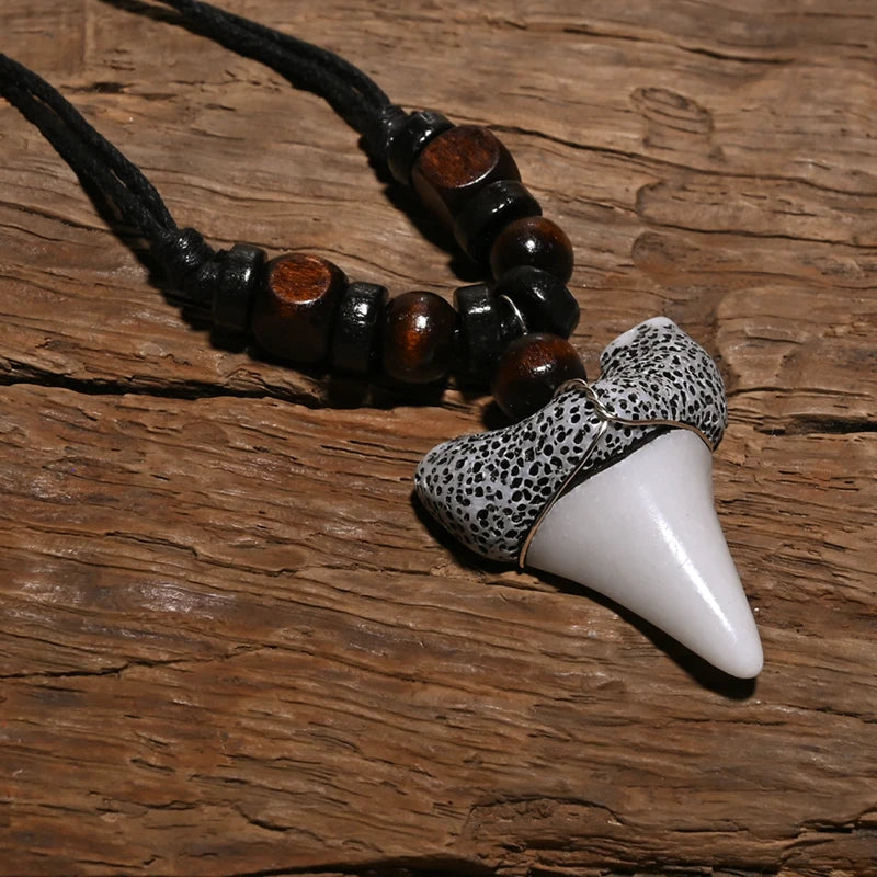 Handmade Maori Tribal Shark Tooth Necklace