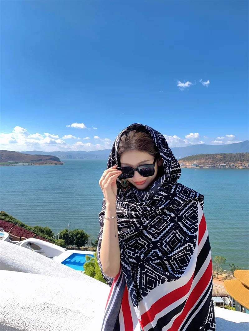 Fashion 90x180cm Twill Cotton Pareo: Your Versatile Beach Essential