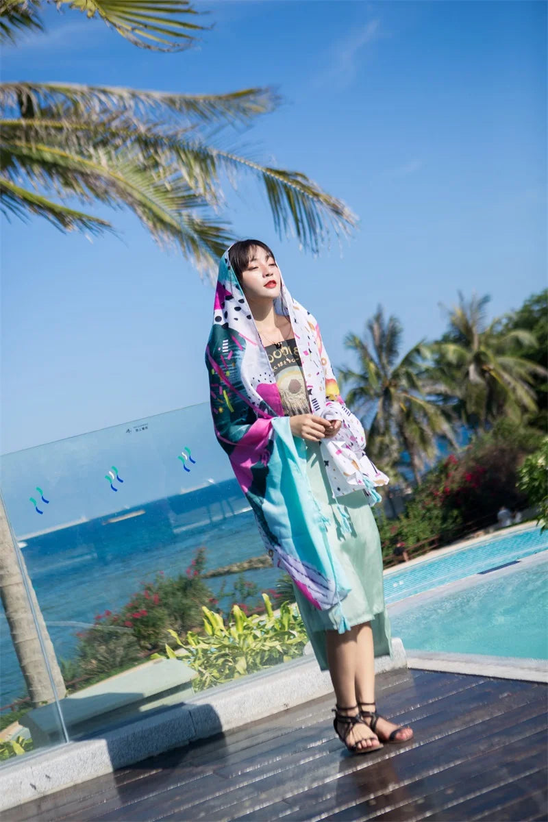 Fashion 90x180cm Twill Cotton Pareo: Your Versatile Beach Essential
