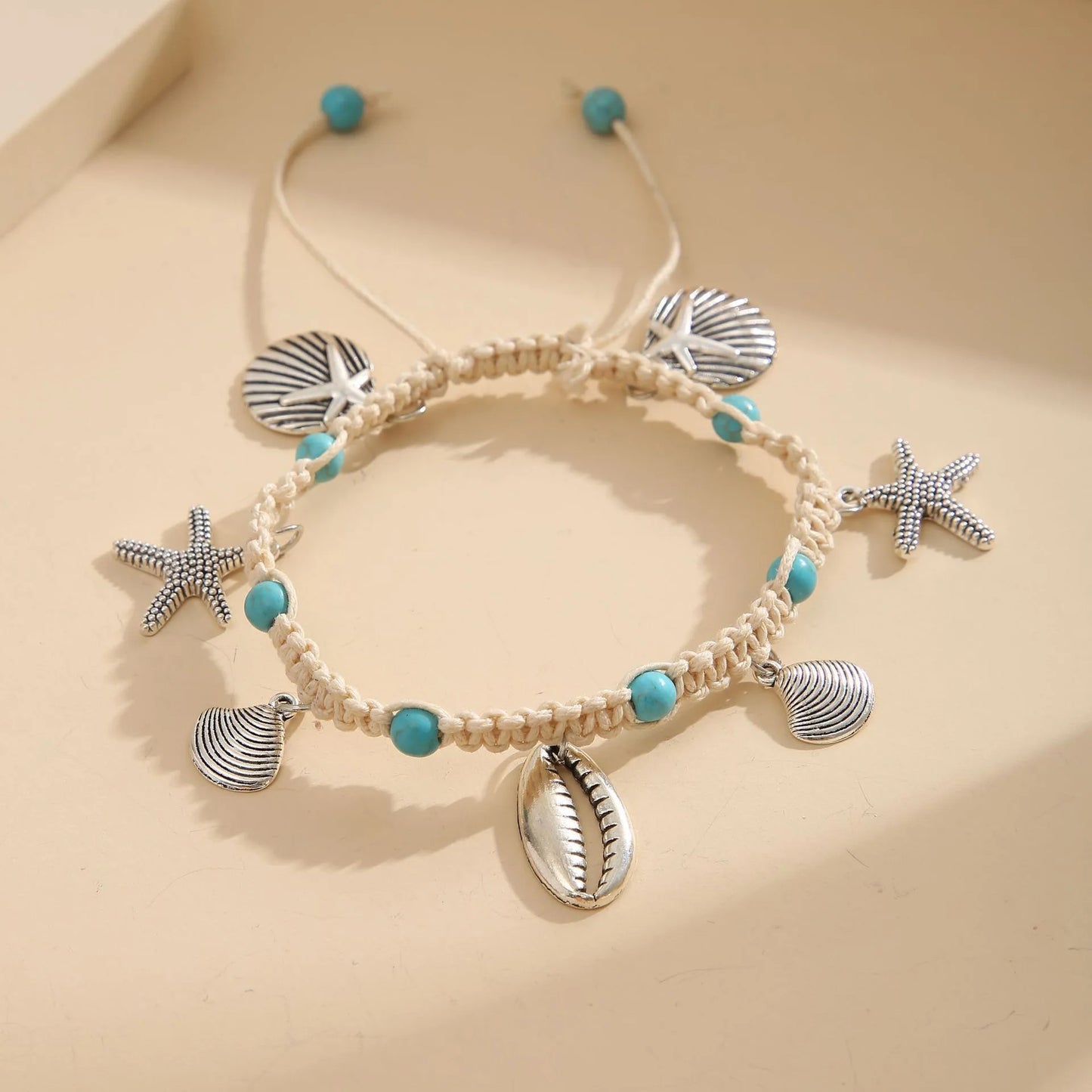 Handcrafted Starfish Ankle Bracelet, Beach Ready.